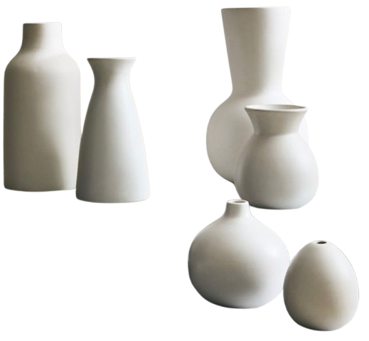 Pure White Matte Ceramic Vases