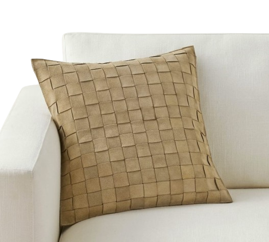 Suede Leather Cushion Cover