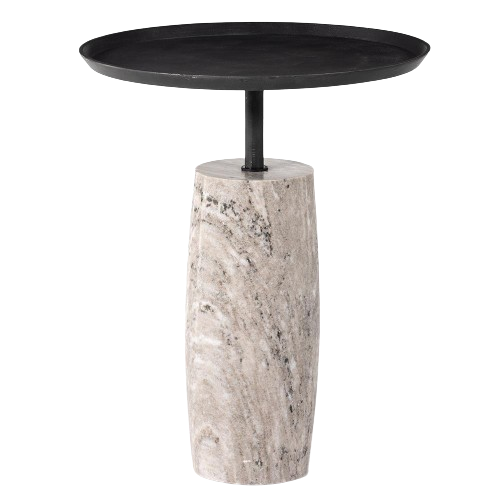 Top Marble Base Round End Table