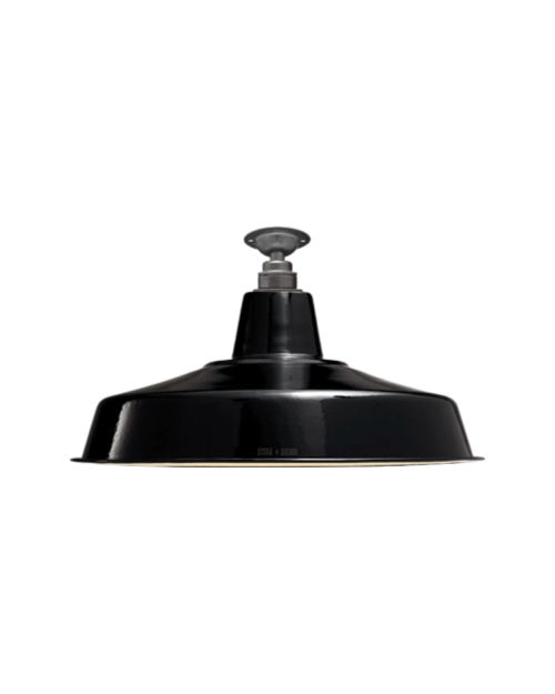 Fixed Large Black Enamel Shade