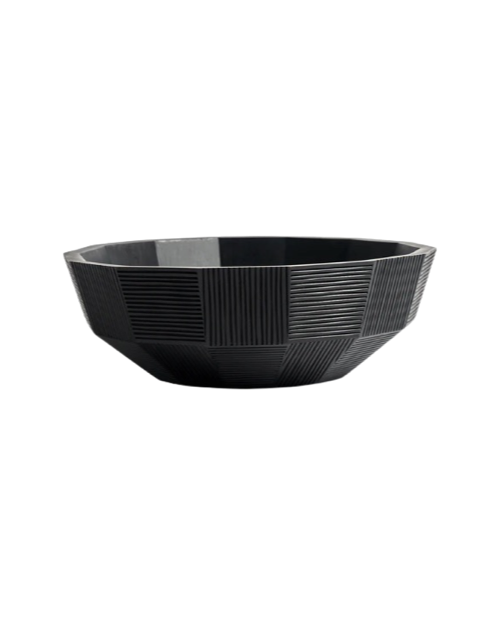 Black Mahogany Striped Bowl