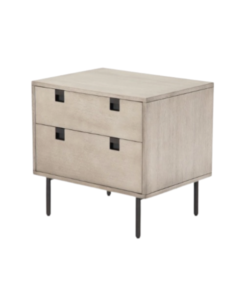 Carly Two Drawer Nightstand