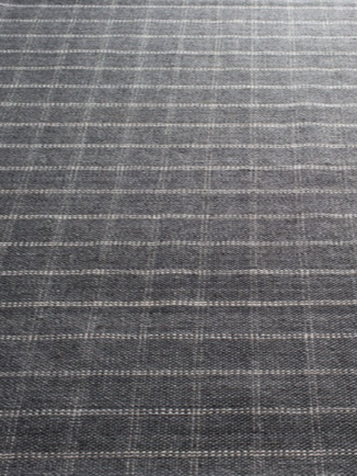 Tamworth Charcoal Check Hand-Woven Rug