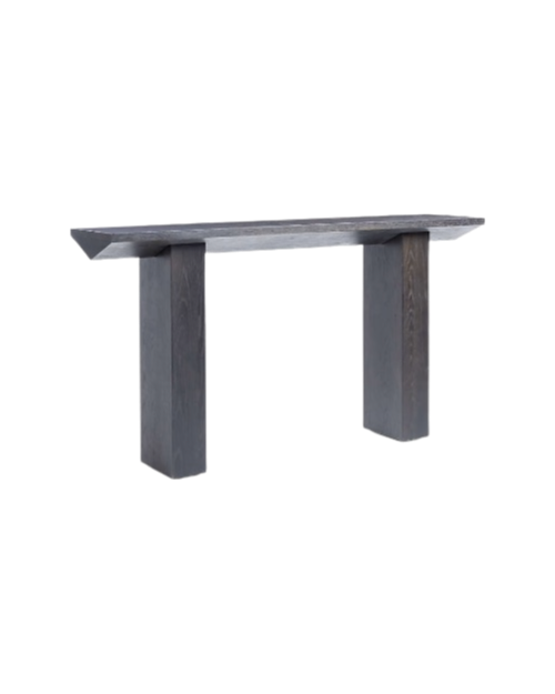 Van Charcoal Wood Console Table