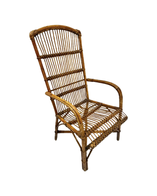 Pair of French Rattan Armchairs