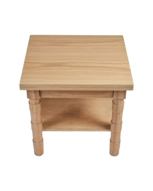 Transitional Oak Side Table