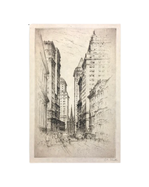 Wall Street Etching