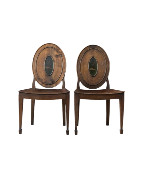 Pair of 18th Century Hall Chairs