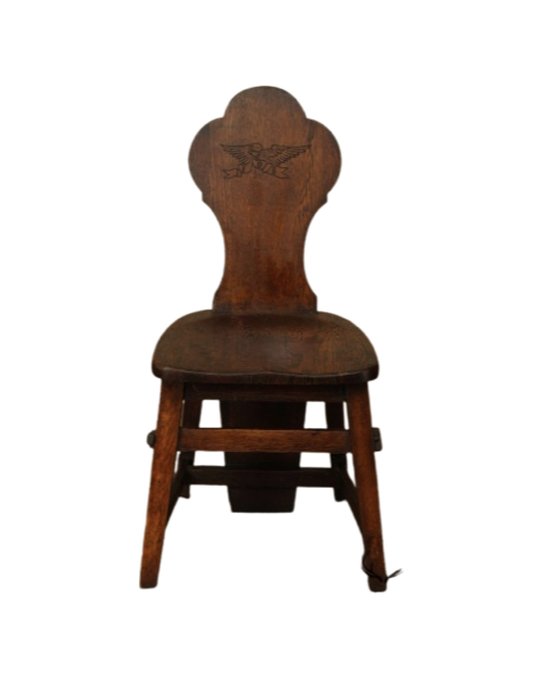 Antique Oak Arts & Crafts Hall Chair