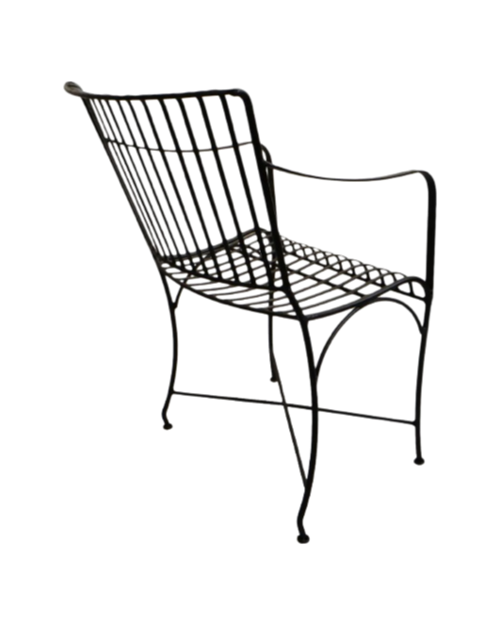 Black Iron Outdoor Arm Chair