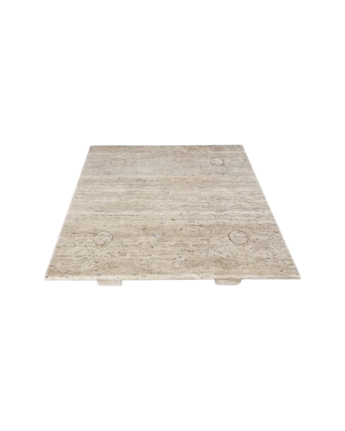 Angelo Mangiarotti Travertine Coffee Table