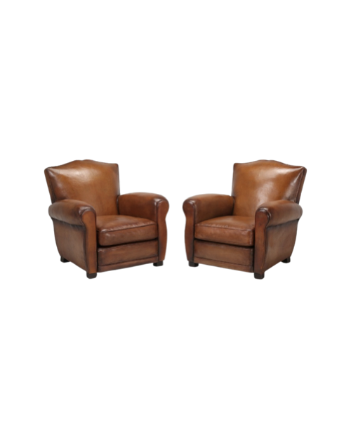 Pair of Moustache Back Style Club Chairs