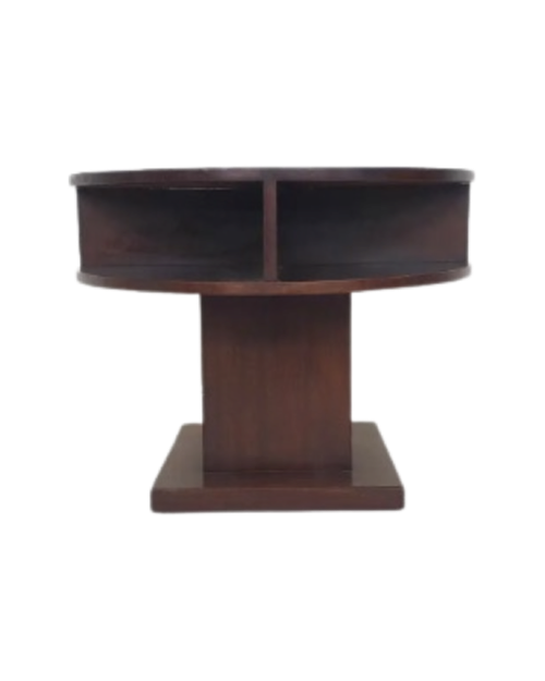Art Deco Round Mahogany Side Table