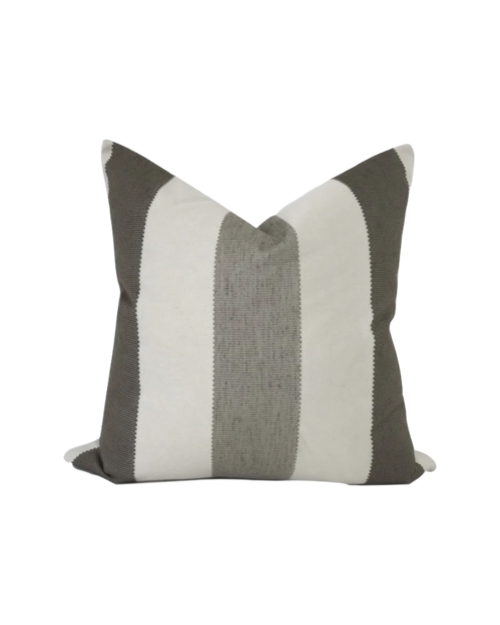 Bold Brown Stripe Pillow Cover
