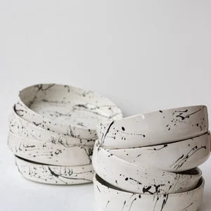 Ink Splattered Ceramic Bowl