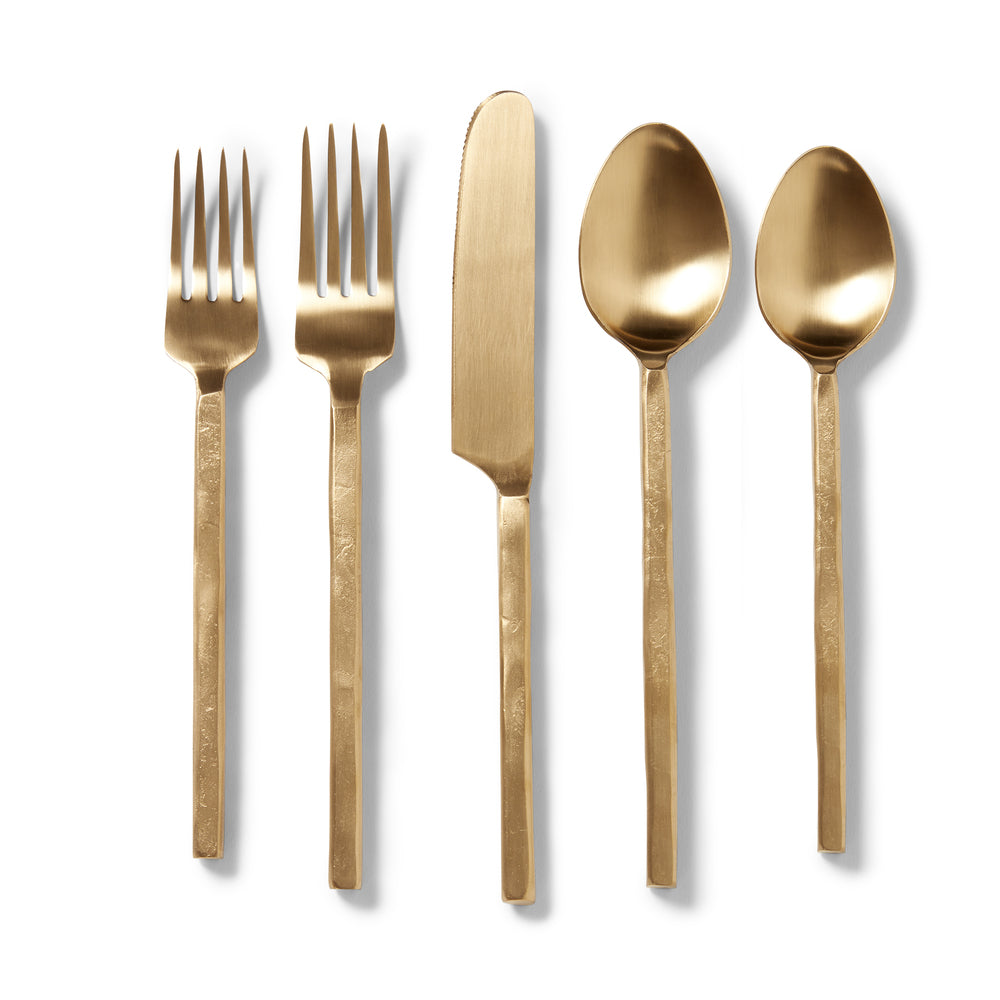 Social Studies Forged Gold Flatware by Goop