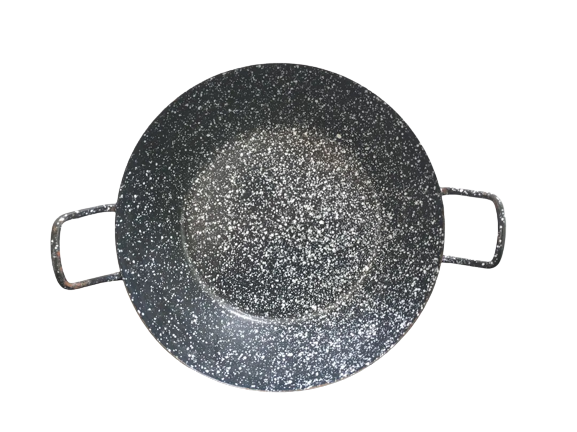 Vintage Black Enamel Frying Pan