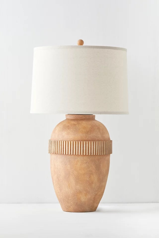 Groove Terracotta Table Lamp