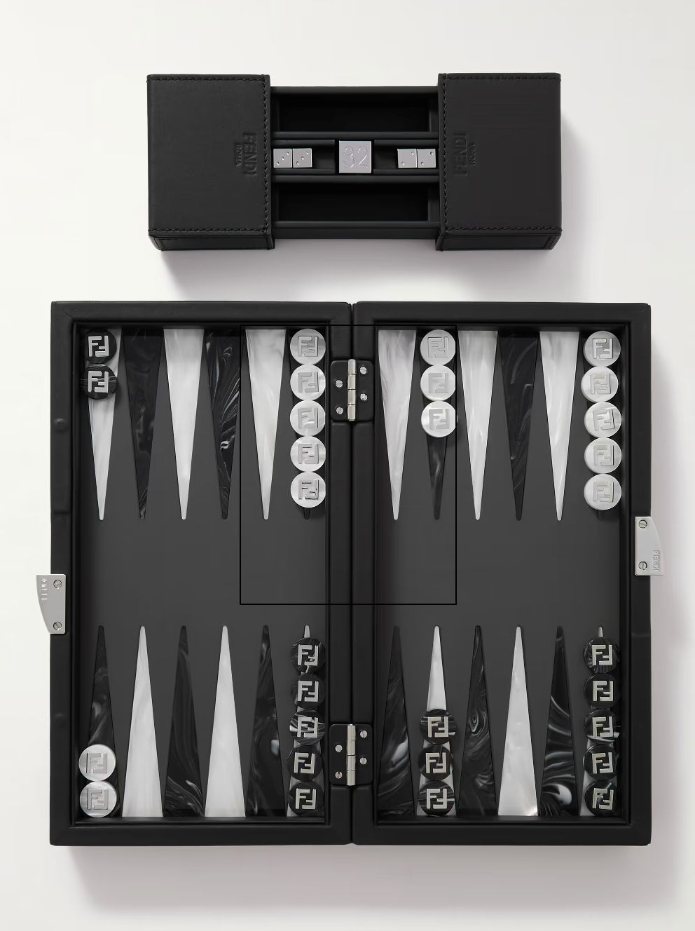 Fendi Coated-Canvas & Leather Backgammon Set