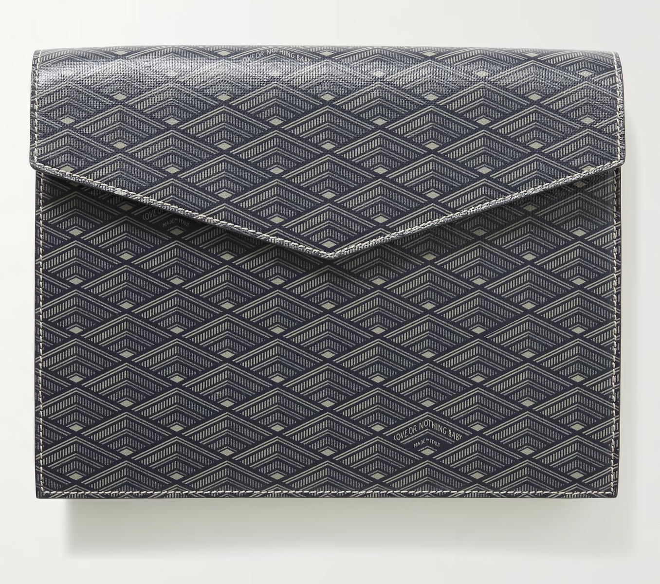 Métier Leather-Trimmed Canvas iPad Case