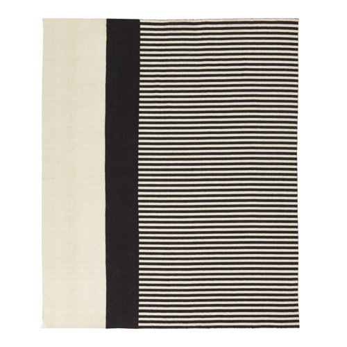Rowan Striped Black & White Outdoor Rug