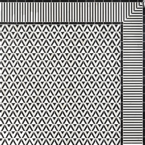 Black Jade Florey Marble Tile