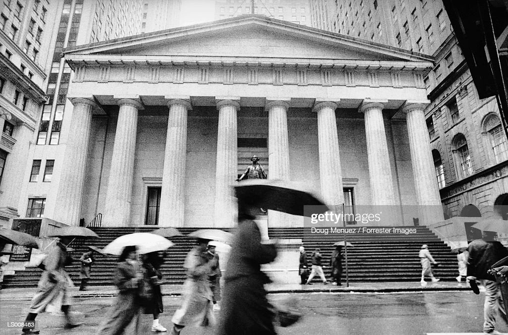 Federal Hall in the Rain