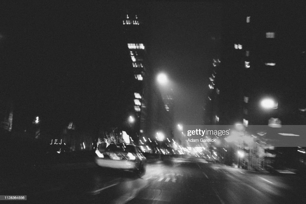 Blurred Motion Traveling Down a Manhattan Avenue