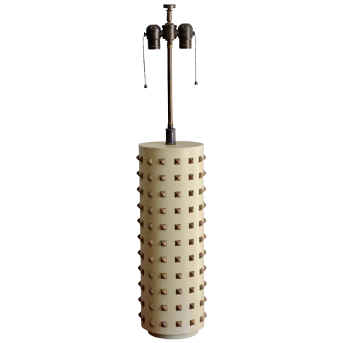Large Studded Cylinder Table Lamp