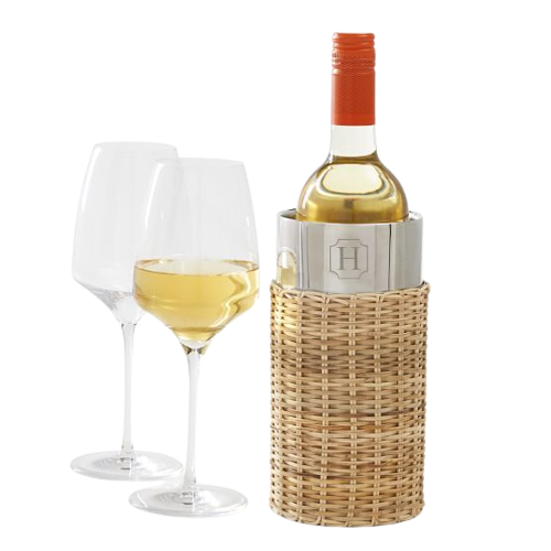 Silver and Wicker Wine Chiller