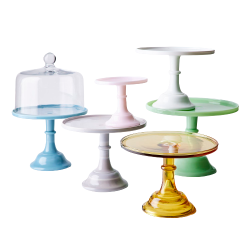 Mosser Colored Glass Cake Stand