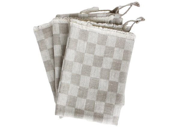Plaid Linen Towel Checkered Tea Towel