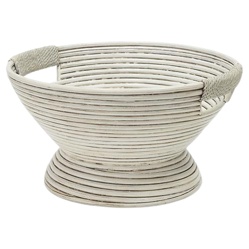 Palecek Plymouth Coastal Beach Whitewash Rattan Decorative Bowl