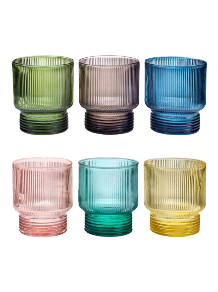 Todo Modo 6-Piece Multicolored Stackable Glass Set
