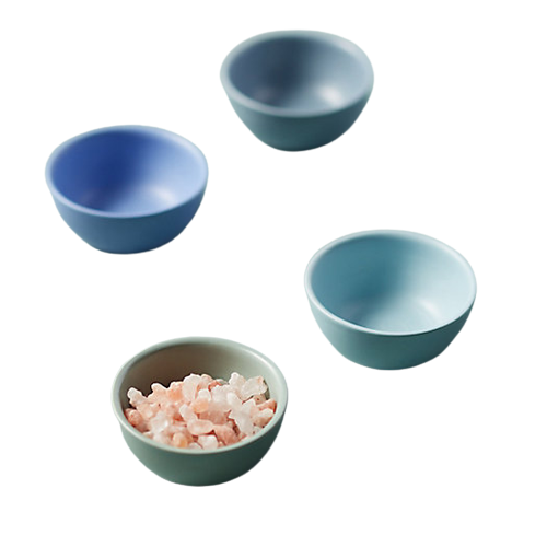 Ceramic Pinch Bowls, Blue Set of 4