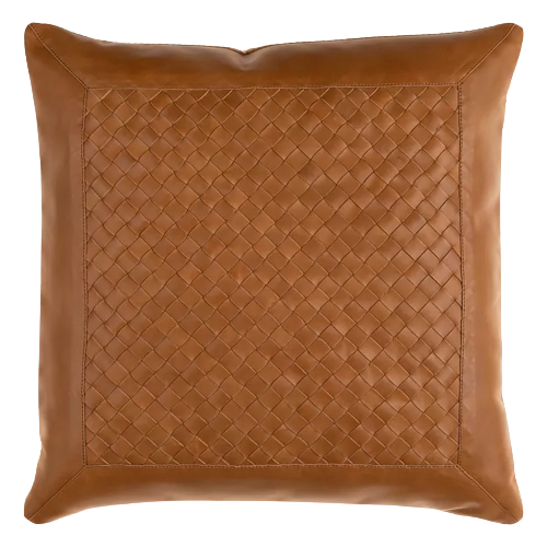 Lawdon Leather Decorative Pillow
